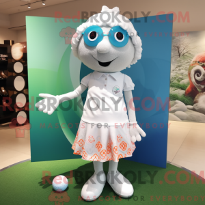 Golfball-maskotdraktfigur...