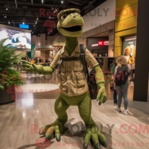 Olive Utahraptor mascot...