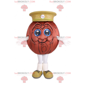 Mascote da bola de basquete com boné - Redbrokoly.com