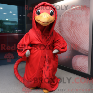 Rote Anakonda Maskottchen...