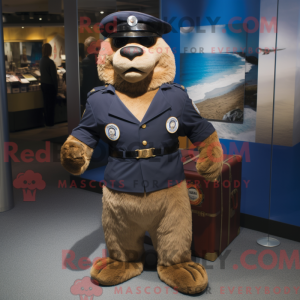 Brun Navy Seal maskot...