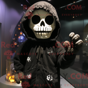 Black Skull maskot kostume...