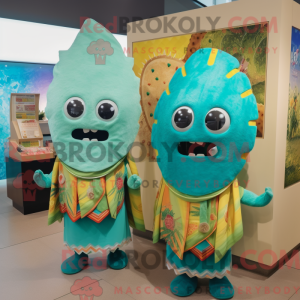 Cyan Tacos mascot costume...