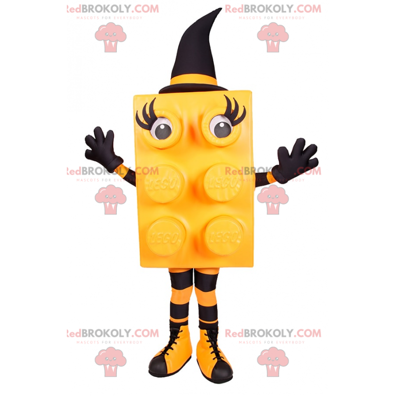 Mascotte brique de lego - Sorcière jaune - Redbrokoly.com Mascotte brique de lego - Sorcière jaune - Redbrokoly.com