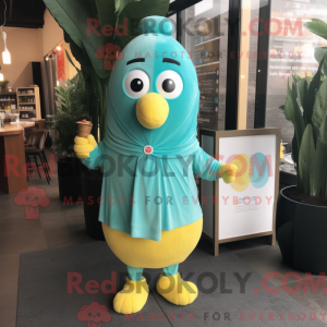 Teal Lemon mascottekostuum...