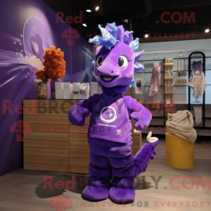 Purple Seahorse mascot...