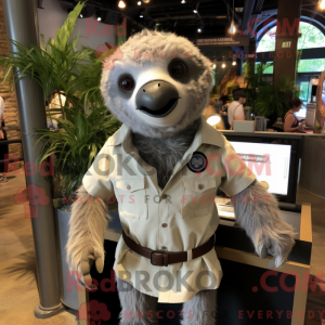 Grå kæmpe dovendyr maskot...