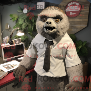 Grå kæmpe dovendyr maskot...