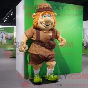 Brun Leprechaun maskot...