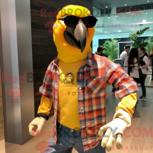 Guld ara maskot kostume...