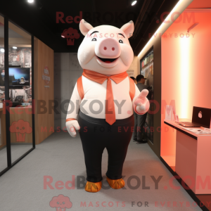 Peach Pig-maskotdraktfigur...