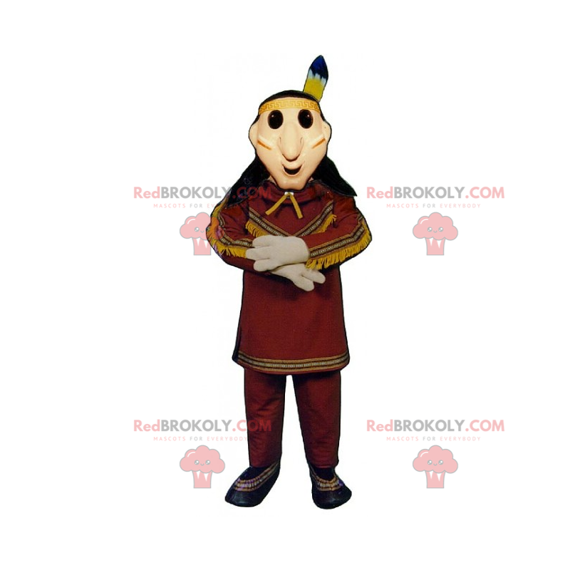 Mascotte Chef de tribu Amérindienne - Redbrokoly.com