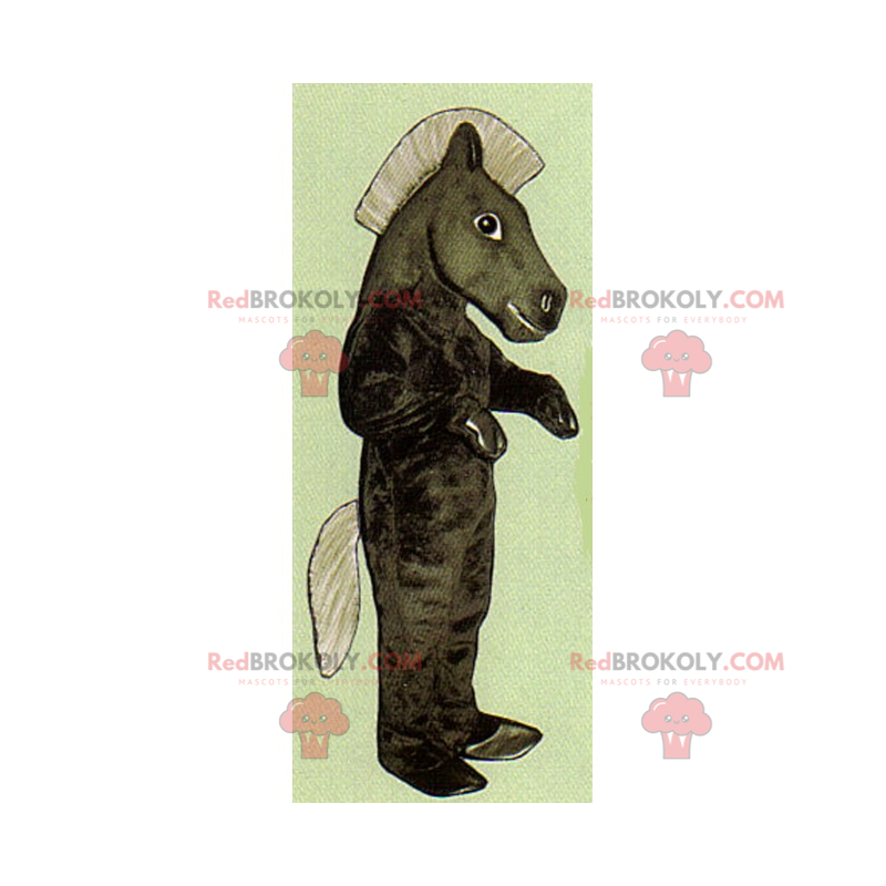 Maskot koně s velkou hřívou - Redbrokoly.com