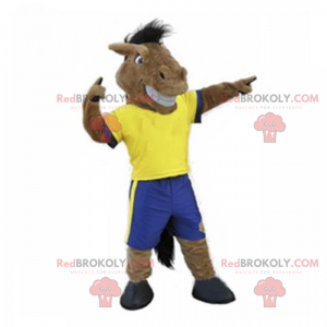 Cavalo mascote em roupas esportivas - Redbrokoly.com