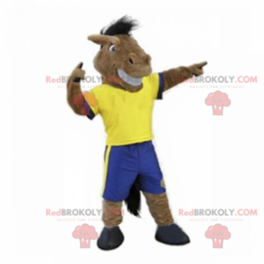 Mascotte cheval en tenue de sport - Redbrokoly.com
