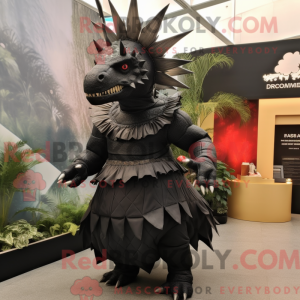Svart Stegosaurus...