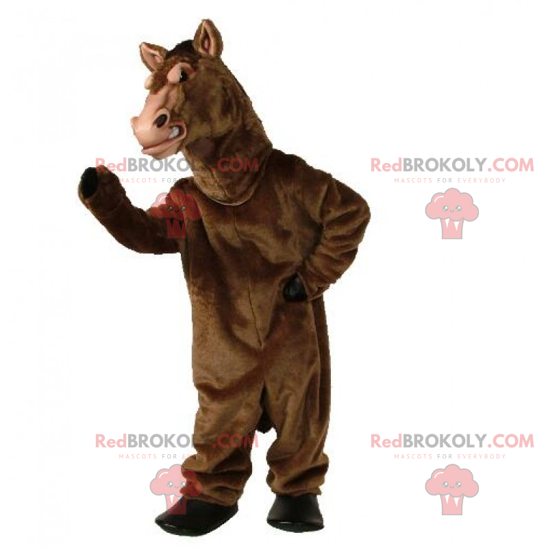 Lesklý hnědý kůň maskot - Redbrokoly.com Lesklý hnědý kůň maskot - Redbrokoly.com