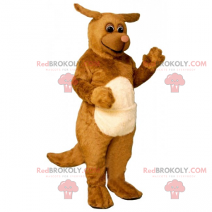 Mascotte chien marron avec petites oreilles - Redbrokoly.com