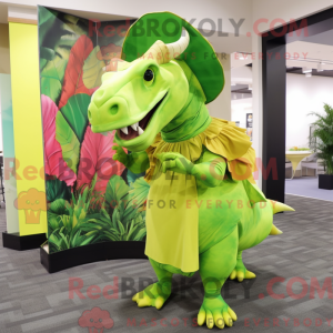 Limegrønn Triceratops...