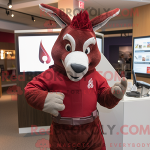 Maroon Donkey mascot...