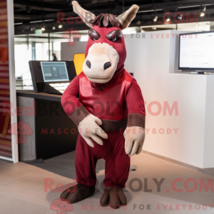 Maroon Donkey mascot...