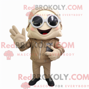 Beige But mascottekostuum...