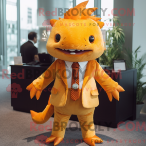 Oransje Axolotls máscara de...