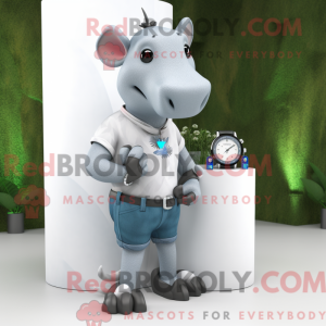 Grå Tapir maskot kostume...