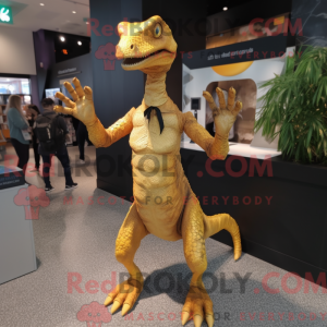 Gold Coelophysis mascot...