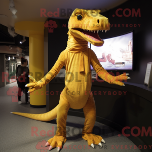 Guld Coelophysis maskot...