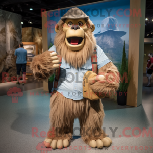 Tan Sasquatch mascot...