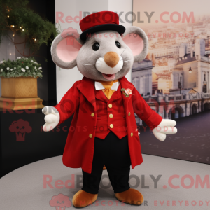 Rød mus maskot kostume...