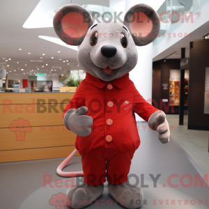 Red Mouse mascot costume...