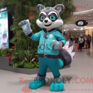 Máscara Teal Raccoon com...