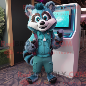 Máscara Teal Raccoon com...
