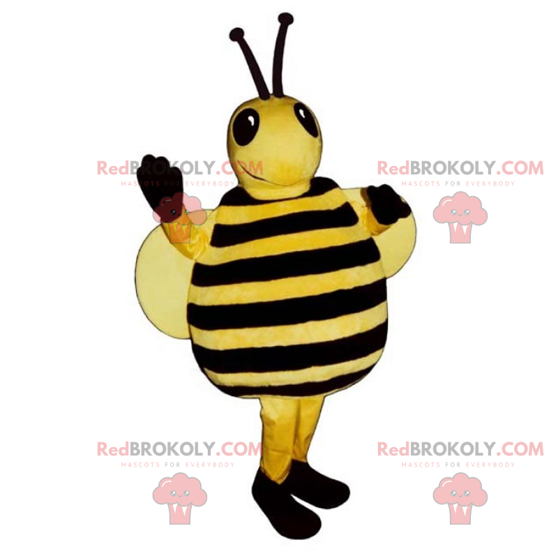 Mascota de abeja con alas grandes - Redbrokoly.com