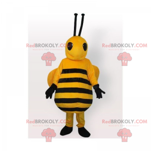 Bee mascot with long antennae - Redbrokoly.com