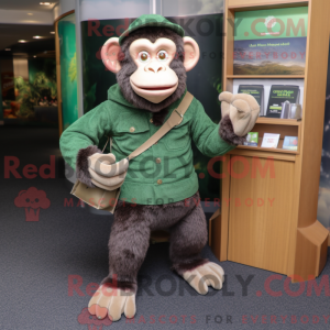 Green Chimpanzee mascot...