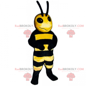 Bee mascot with long antennae - Redbrokoly.com