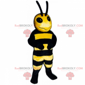 Mascote de abelha com antenas longas - Redbrokoly.com