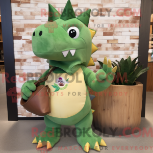 Olive Stegosaurus maskot...