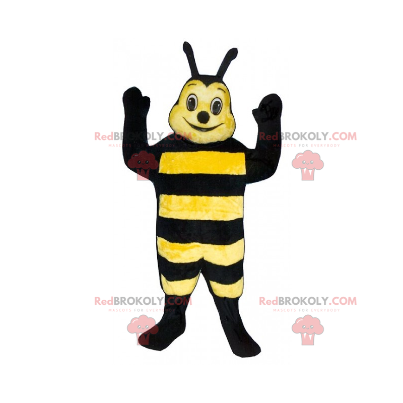 Bee mascot with small antennae - Redbrokoly.com