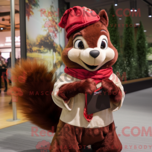 Maroon Squirrel maskot...