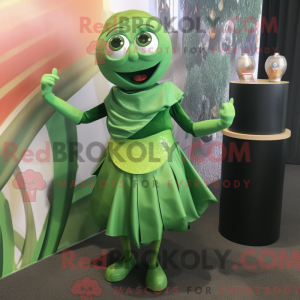 Grøn Champagne maskot...