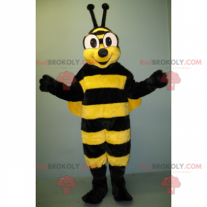 Bee maskot med store øyne og smilende - Redbrokoly.com