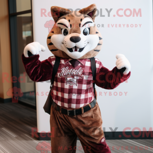 Maroon Bobcat mascot...
