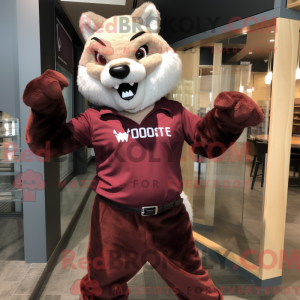 Maroon Bobcat maskot...