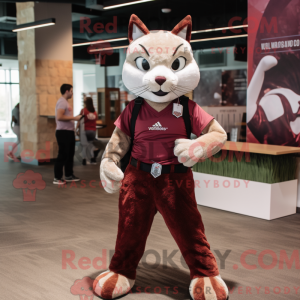Maroon Bobcat mascot...
