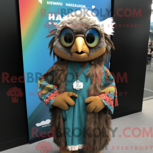 Hawk maskot drakt karaktär...
