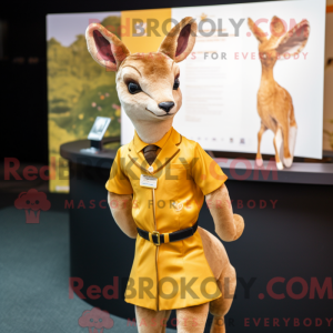 Gold Roe Deer mascot...